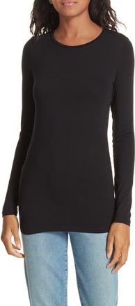 Majestic Filatures Crewneck Top in Noir at Nordstrom, Size 2