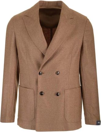 Barba Easy Double-Breasted Jacket - male - Barba - Blazers - Brown - 2XL - Jackets
