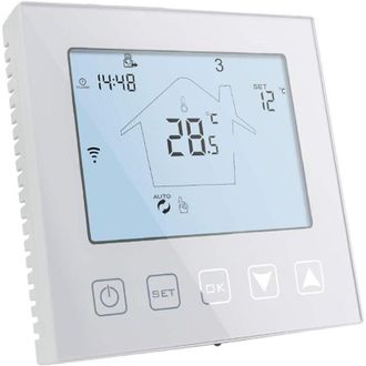 OEM Termostato Inteligente Wifi Para Calderas De Gas - Alimentaci&oacute;n De 220 V - Compatible Con Alexa Y Google Assistant - Programable Con Detecci&oacute;n De Vent