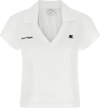 Courr&egrave;ges Camiseta Sports Cropped de Courreges