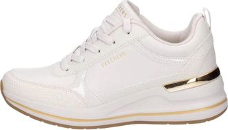 Skechers Womens Billion 2 Fine Shine Sneaker, Off White Duraleather/Patent Trim, 6.5 UK