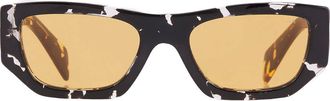 Prada Yellow Rectangular Unisex Sunglasses PR A01S 15O10C 53