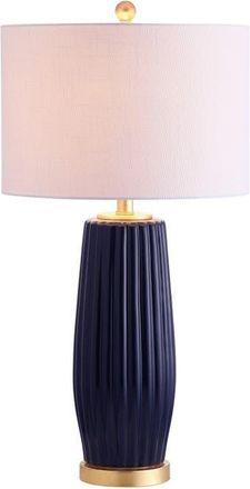 Jonathan Y Designs Roman 28.5 Ceramic LED Table Lamp in Navy at Nordstrom