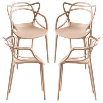 Regalos Miguel Regalos Miguel - Packs Sillas Jard&iacute;n - Pack 4 Sillas Korme - Beige