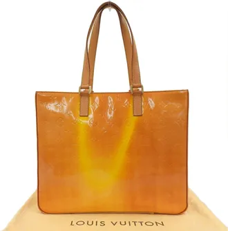 Louis Vuitton Monogram Yellow Monogram Vernis Leather Handbag Tote Bag (Pre-Owned)