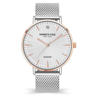 Kenneth Cole Diamond Quartz Silver Dial Mens Watch KCWGG2174602