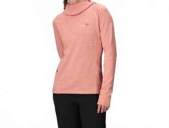 Outdoor Research Womens Vigor Grid Fleece Hoodie In Lotus Heather