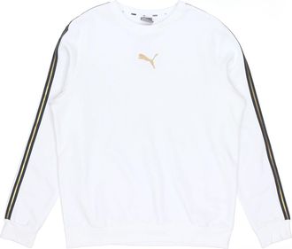 Puma Metallic Nights Crew Sweatshirt White Black Gold 587141-02