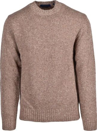 Daniele Fiesoli Truien & Vesten, Heren, Bruin, XL, Wol, Maglione Girocollo
