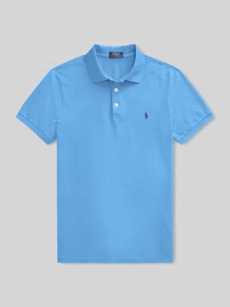 Polo Ralph Lauren Slim Fit Poloshirt aus reiner Baumwolle in Bleu, Gr&ouml;&szlig;e XXL