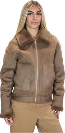 Emme Di Marella Liuti Jas - Dames - Jassen - Bruin - XS - Polyester - Jassen