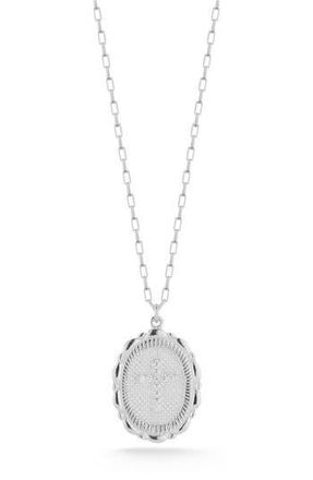 Chloe and Madison Sterling Silver Cross Oval Necklace at Nordstrom Rack
