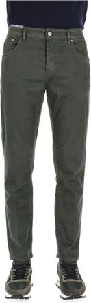 Pantaloni Torino Reggae Slim-fit Jeans - Heren - Slim Fit Jeans - Groen - W35 - Katoen - Jeans