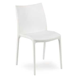 Dmora Dmora Chaise Empilable, Made In Italy, 46 X 54 X 82 Cm, Couleur Blanche