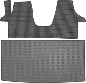 OEM Juego De Alfombrillas De Goma Para Coche Y Maletero Para Volkswagen T6 Van (de Junio De 2015 A 2021)