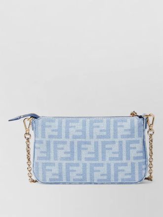 Fendi chain strap baguette clutch bag