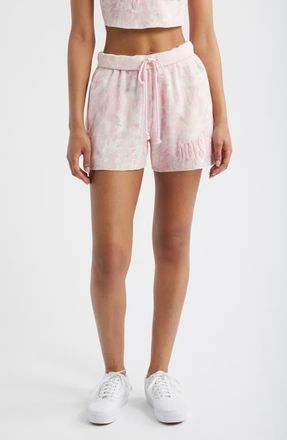Boys Lie Manhunt Waffle Knit Drawstring Shorts in Pink at Nordstrom, Size X-Large