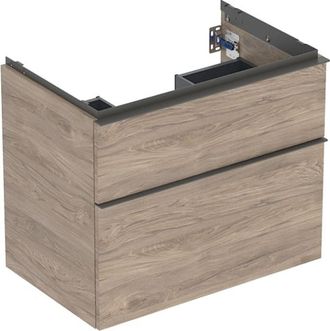 Keramag Geberit Icon Mueble Bajo Lavabo, 2 Cajones, 74x61,5x47,6 Cm