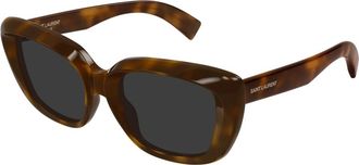 Saint Laurent 857 Zonnebril - Dames - Accessoires - Bruin - Maat: 53 MM Zijde
