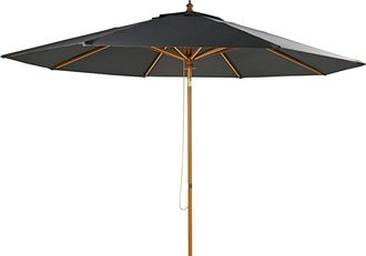 Maisons du monde Sombrilla abatible de aluminio y tela de color gris antracita 3x3 m