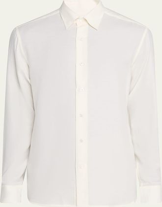 Brioni Mens Cotton and Cashmere Sport Shirt