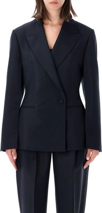 R&oacute;he Hourglass Wool-Blend One Button Blazer