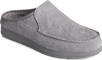 Sperry Top-Sider Mens Sperry Moc-Sider Mule Gray Suede Moc Toe Casual Shoes JOBB564
