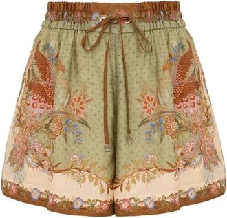 Zimmermann Indra Relaxed Short - Dames - Bermuda - Groen - L - Korte Broeken