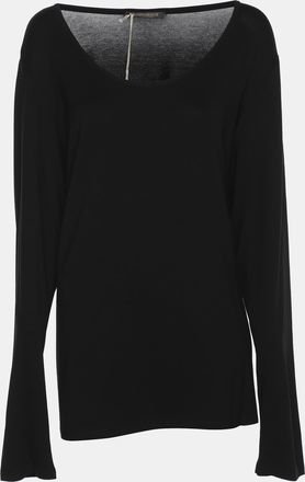 Marina Rinaldi Black Jersey Long Sleeve Top