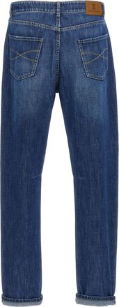 Brunello Cucinelli Mens Blue Cotton Relaxed Fit Jeans Clothing