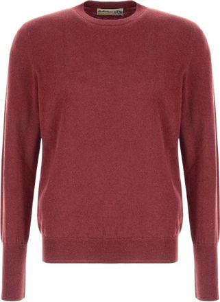Ballantyne Trui met ronde hals - Heren - Ronde hals truien - Rood - 2XL - Kasjmier - Truien & Vesten
