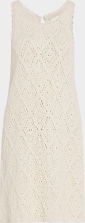 Vanessa Bruno Escarlett Pointelle-Knit Cotton Mini Dress