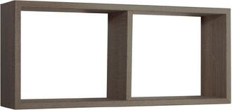 OEM Estante Rectangular De Pared 2 Compartimentos Mod. Morgana Nogal Aserrado