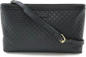 Gucci Pre-owned Cross Body Bags, female, Black, Size: ONE SIZE Pre-owned Leather gucci-bags