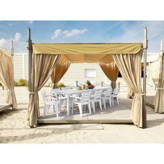 Dmora Mesa De Jard&iacute;n Varda, Base De Picnic, Mesa De Comedor De Jard&iacute;n Multiposici&oacute;n, Banco Multiusos Para Exterior, Made In Italy, 292x86 H74 Cm, Antracita 