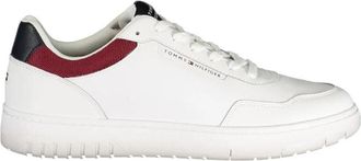 Tommy Hilfiger Leren Sneaker - Heren - Sneakers - Wit - 40 EU - Leer - Schoenen