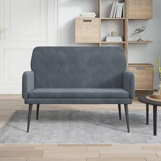 vidaXL Vidaxl - Banco De Terciopelo Gris Oscuro 108x79x79 Cm