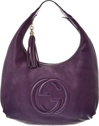 Gucci Purple Pebbled Calf Soho Bag (Authentic Pre-Loved)