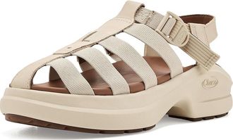 Chaco Cushform Fisherman Womens Sandals Khaki : 12 B - Medium, Leather/Synthetic