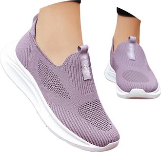 Generic Womens Arch Support Running Trainers Women Wide Fit Plantar Fasciitis Shoes Casual Shoes Shallow Mouth Breathable Embroidery Flying Woven Womens Casua