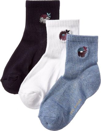 Ted Baker Set Of 3 Quarter Crew Sock