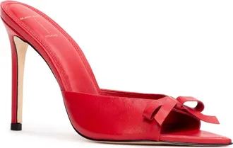 Black Suede Studio Brea Pointed Toe Sandal in Rubi Nappa Leather at Nordstrom, Size 39