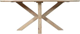 BIDKhome Bidkhome Smooth Oak Mango Wood Dining Table