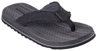 Skechers Zehentrenner SKECHERS TANTRIC-FRITZ, Damen, Gr. 47,5, schwarz, Textil, used, Schuhe Zehentrenner, Sommerschuh, Schlappen, Poolslides, Badeschuh, mit w
