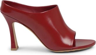 Bottega Veneta Red Solid Mules