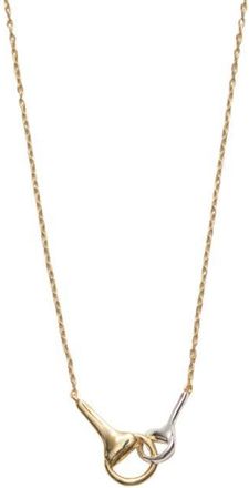 Argento Vivo Two-Tone Equestrian Interlock Necklace in Gold/Silver at Nordstrom