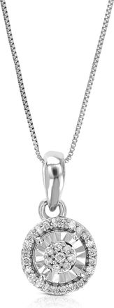 Vir Jewels 1/12 cttw Lab Grown Diamond Composite Pendant Necklace in Sterling Silver with Chain For Women