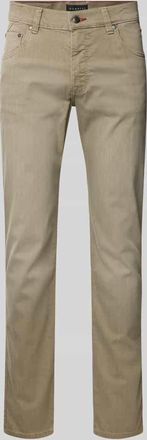 Bugatti Regular Fit Jeans mit Eingrifftaschen in Oliv, Gr&ouml;&szlig;e 30/32