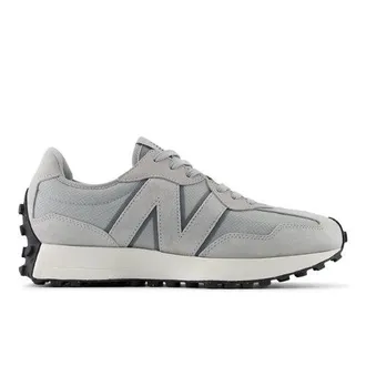 New Balance Unisex 327 in Grigio, Pelle Scamosciata/Rete, Taglia 37.5