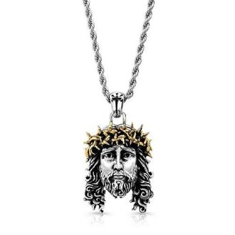 Room101 Jesus Piece Pendant in Silver/gold at Nordstrom